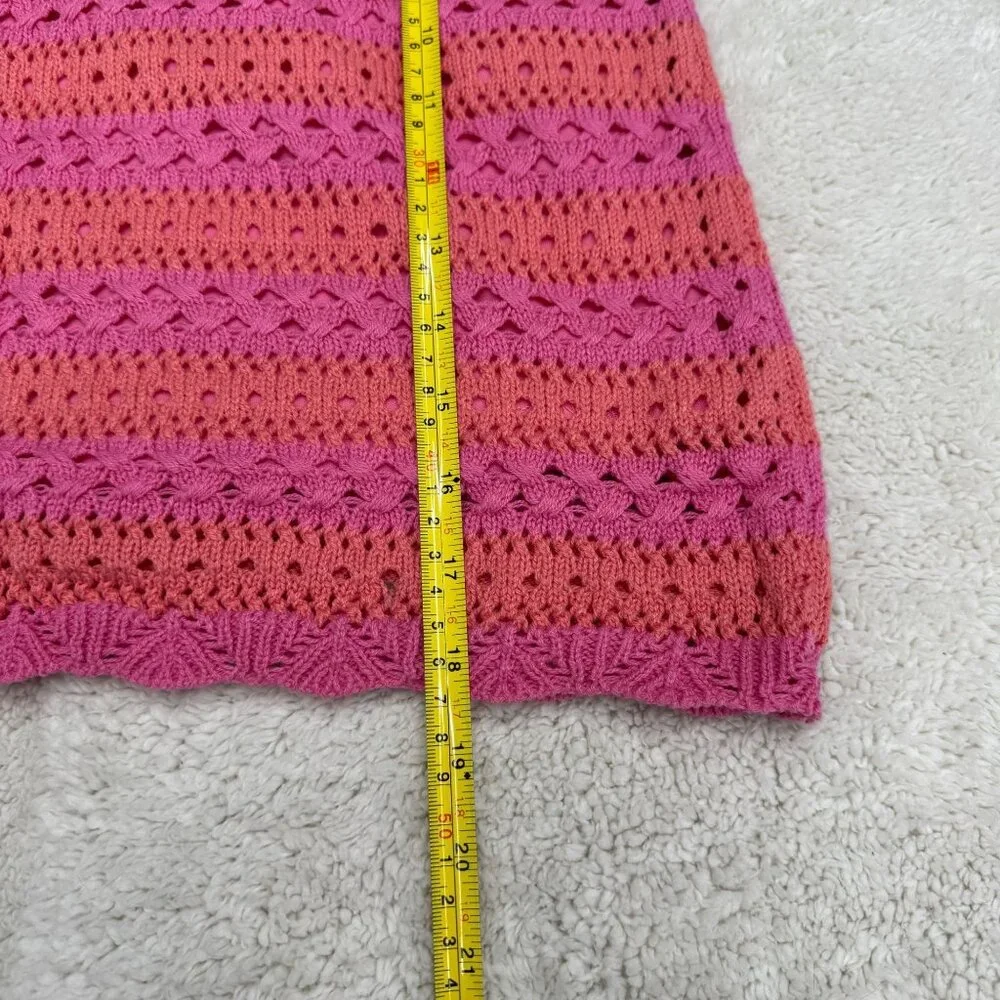 NEW Freshman 1996 Junior Pink Knitted Sleeveless Top With Skirt 2Pcs Set Size XL